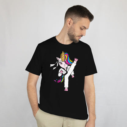 Cute but Dangerous Karate Taekwondo Unicorn Karate Girl T-Shirt