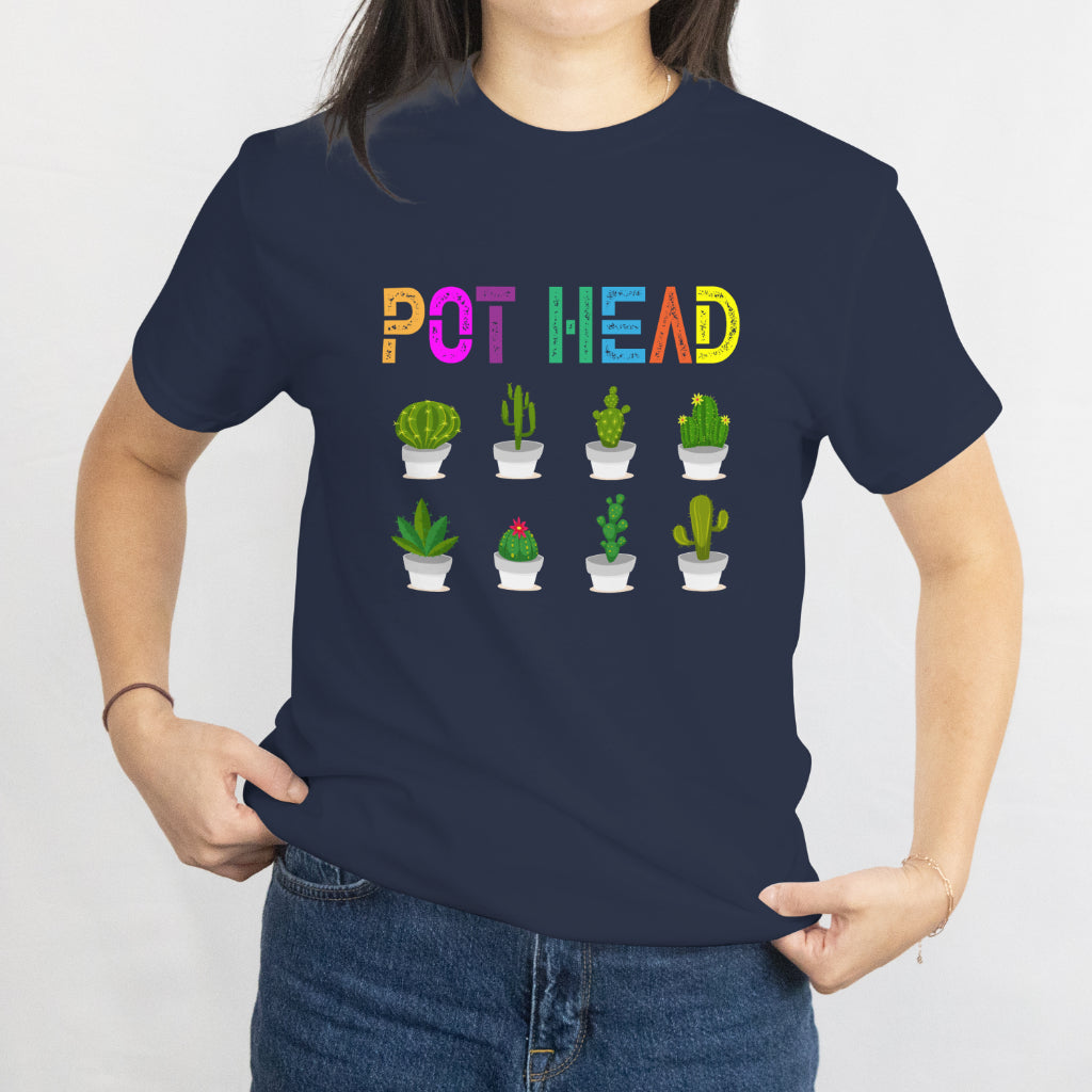 Pot Head Succulent Unisex Tee – Funny Plant Lover & Gardener Gift