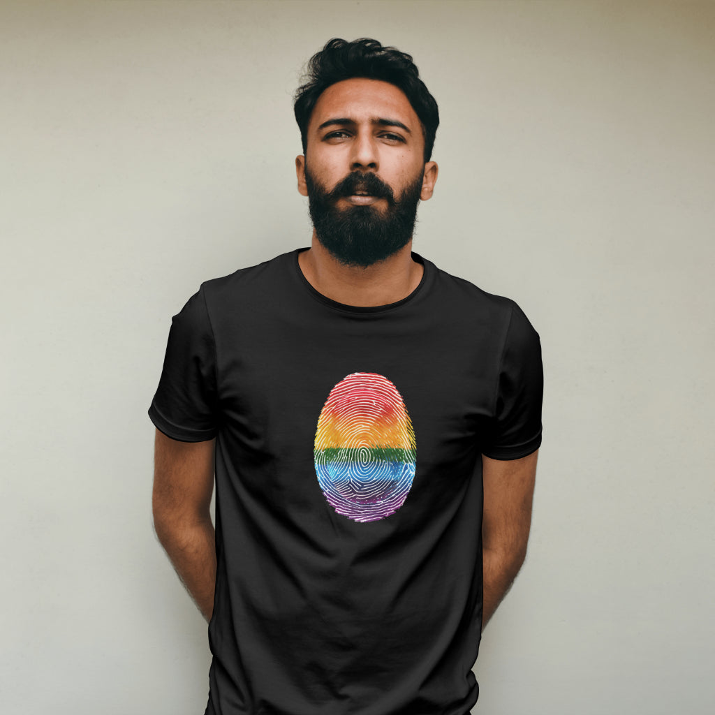 Rainbow Fingerprint Pride T-Shirt – LGBTQ+ Identity - Equality Tee