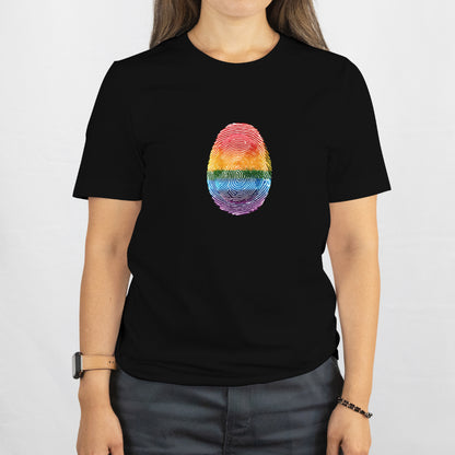 Rainbow Fingerprint Pride T-Shirt – LGBTQ+ Identity - Equality Tee