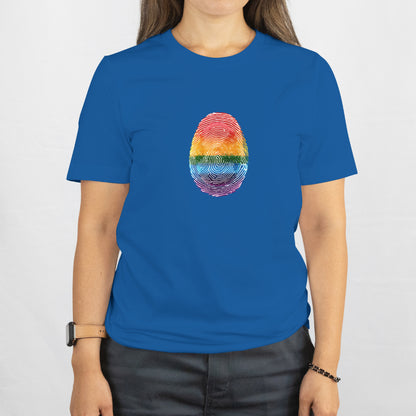 Rainbow Fingerprint Pride T-Shirt – LGBTQ+ Identity - Equality Tee