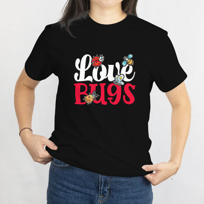 I Love Bugs T-Shirt - Cute Ladybug Insect Lover Tee, Nature & Garden Enthusiast Shirt, Printed in USA