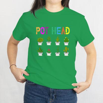 Pot Head Succulent Unisex Tee – Funny Plant Lover & Gardener Gift