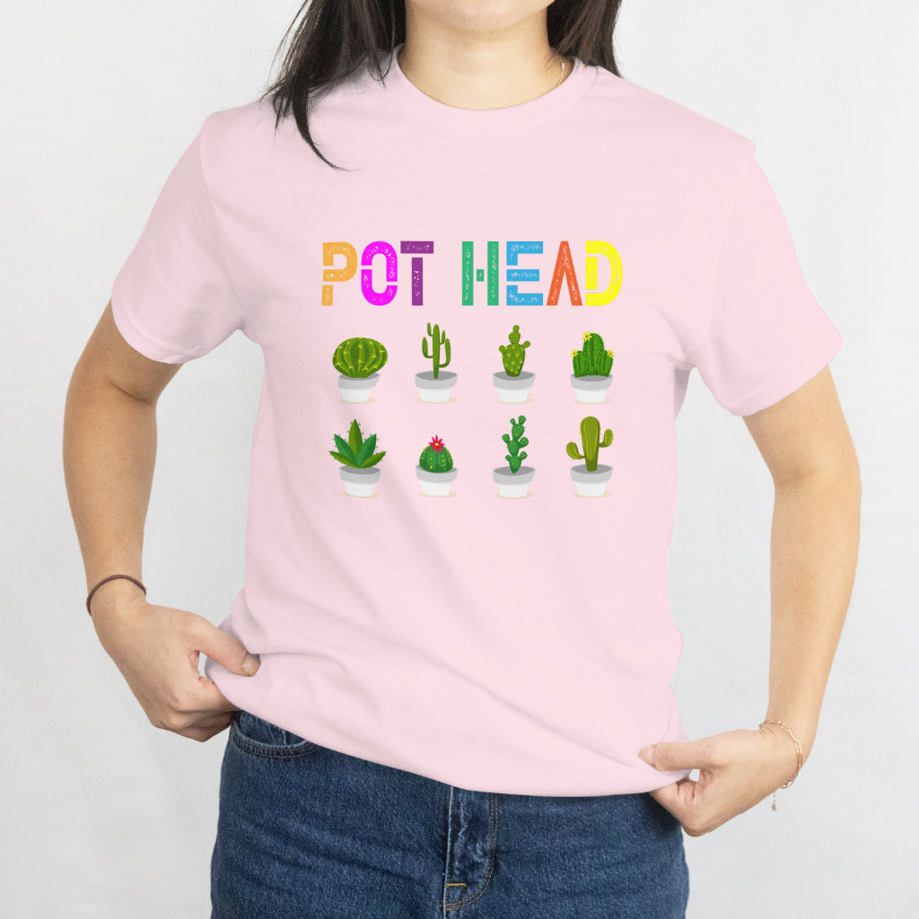 Pot Head Succulent Unisex Tee – Funny Plant Lover & Gardener Gift