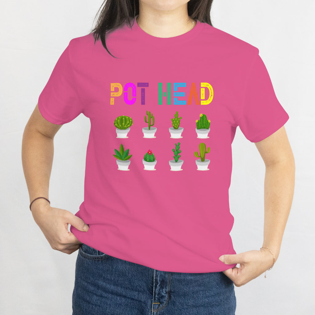 Pot Head Succulent Unisex Tee – Funny Plant Lover & Gardener Gift